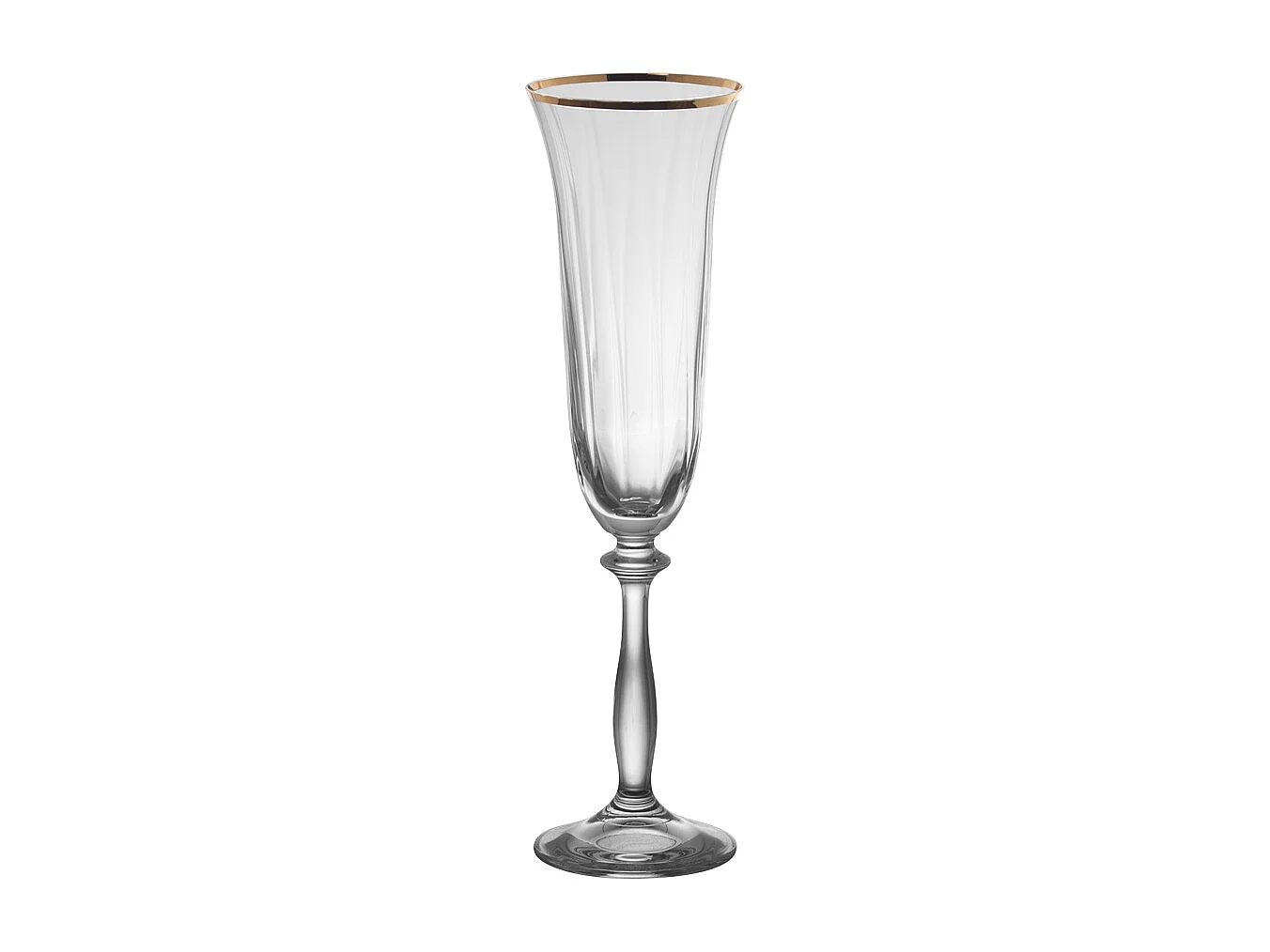 Boîte de 6 flûtes Angela filet or 19 cl