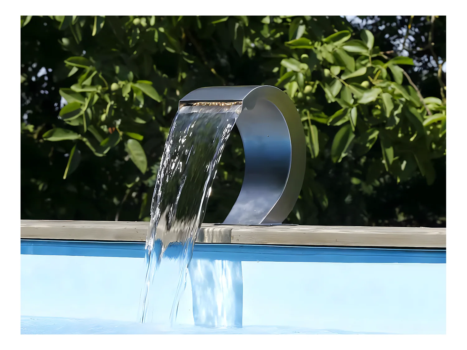 Cascade de piscine Mamba S-LED en inox - Ubbink