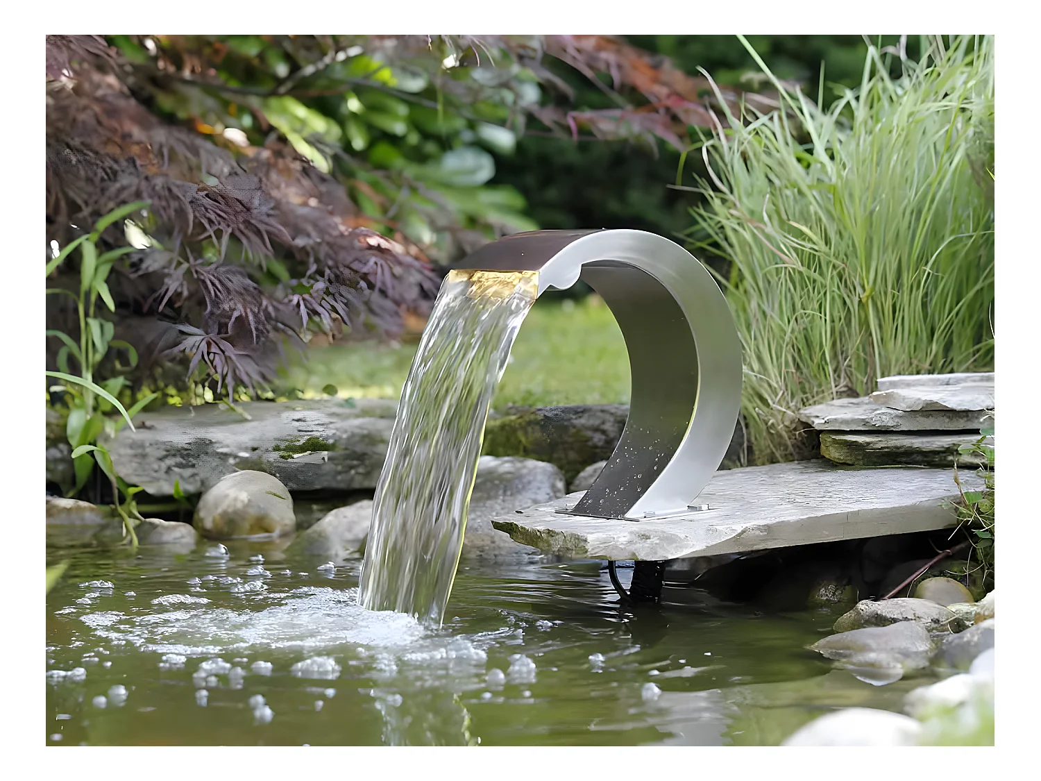 Cascade de piscine Mamba S-LED en inox - Ubbink