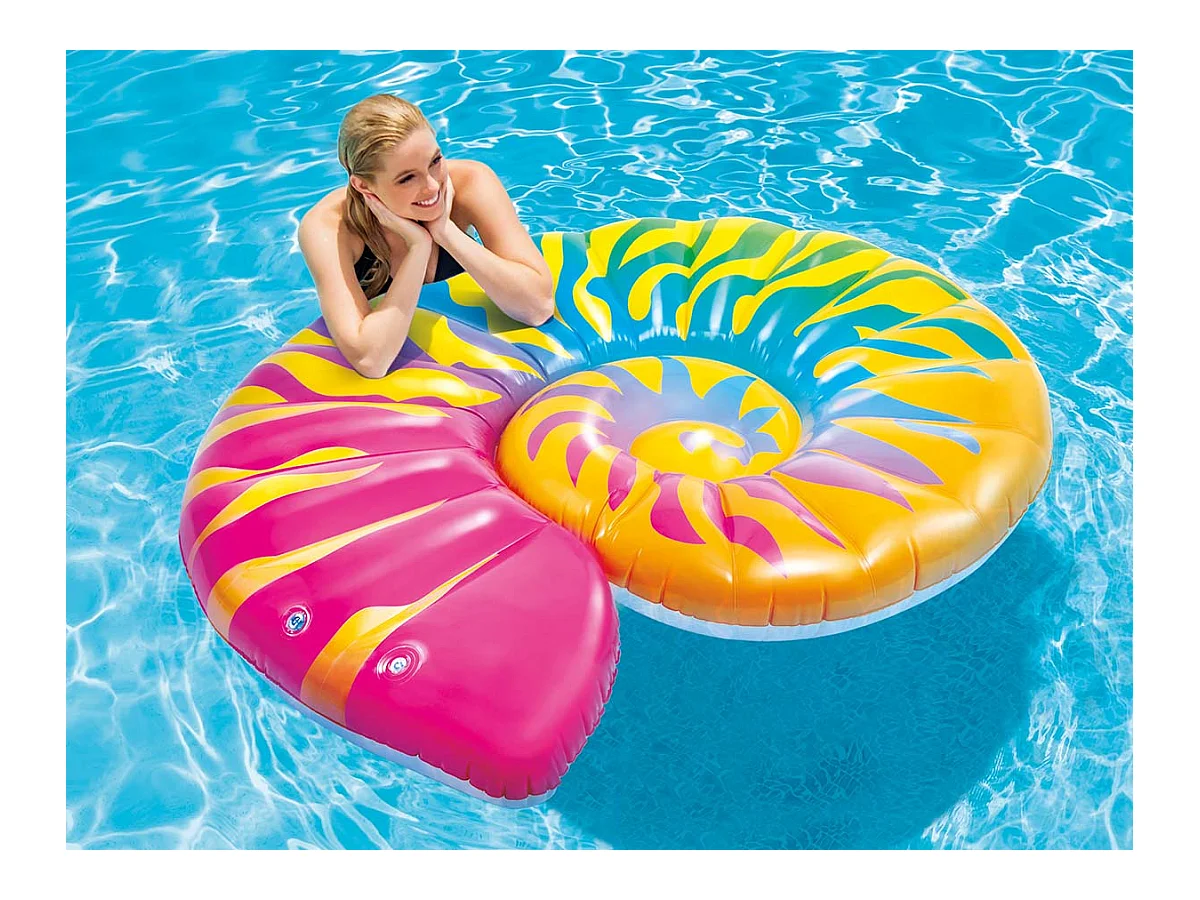 Bouée Gonflable "Île Coquillage" 30cm Multicolore