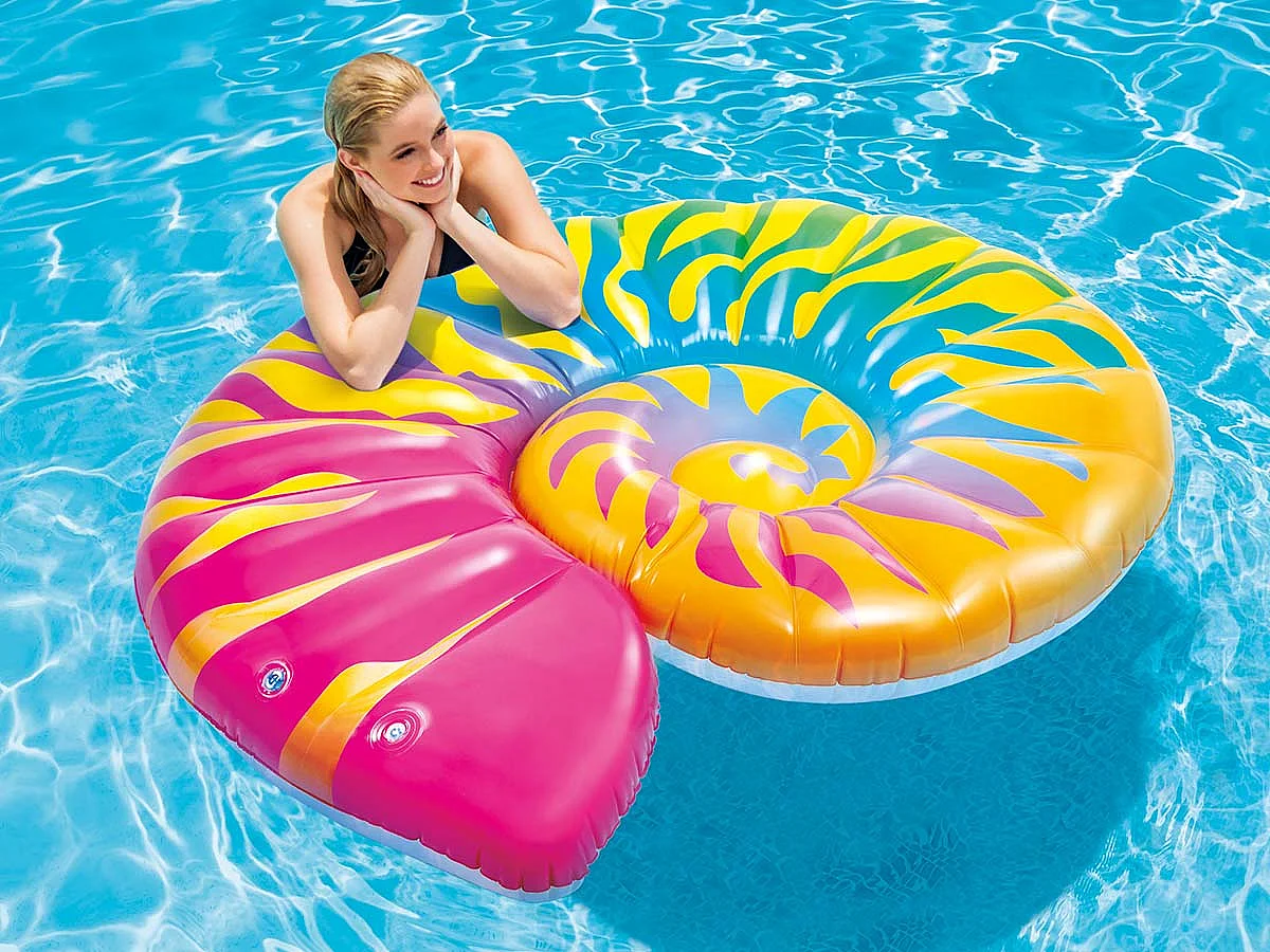 Bouée Gonflable "Île Coquillage" 30cm Multicolore