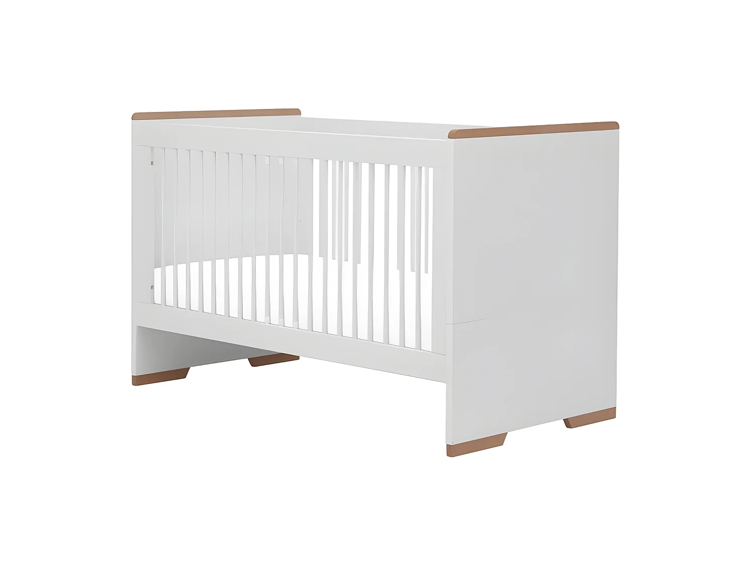 Lit bébé évolutif Snap Blanc et bois