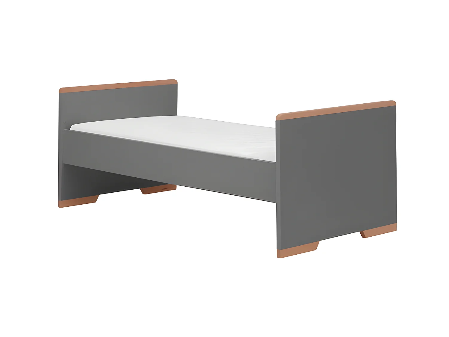 Lit bébé évolutif Snap Gris et bois