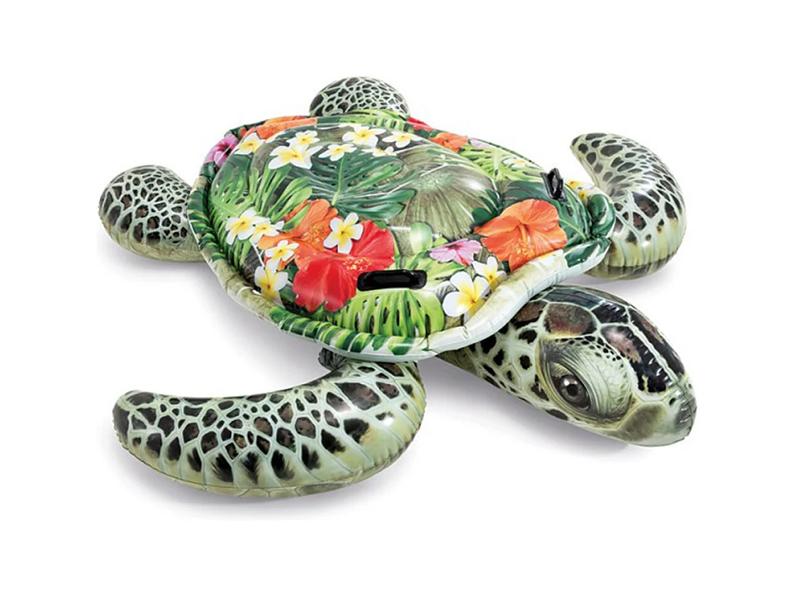 Bouée Gonflable "Tortue à Chevaucher" 191cm Vert
