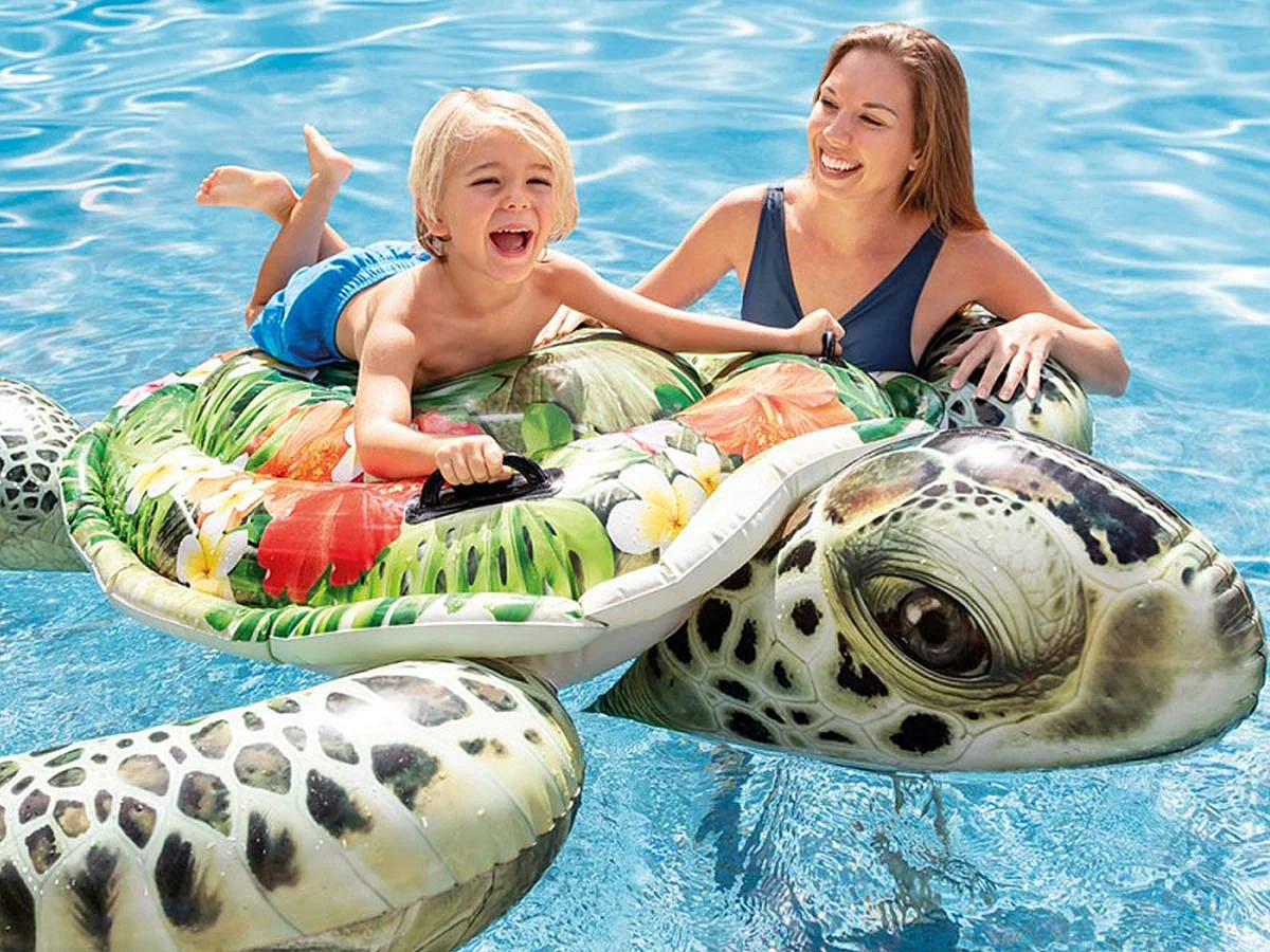 Bouée Gonflable "Tortue à Chevaucher" 191cm Vert