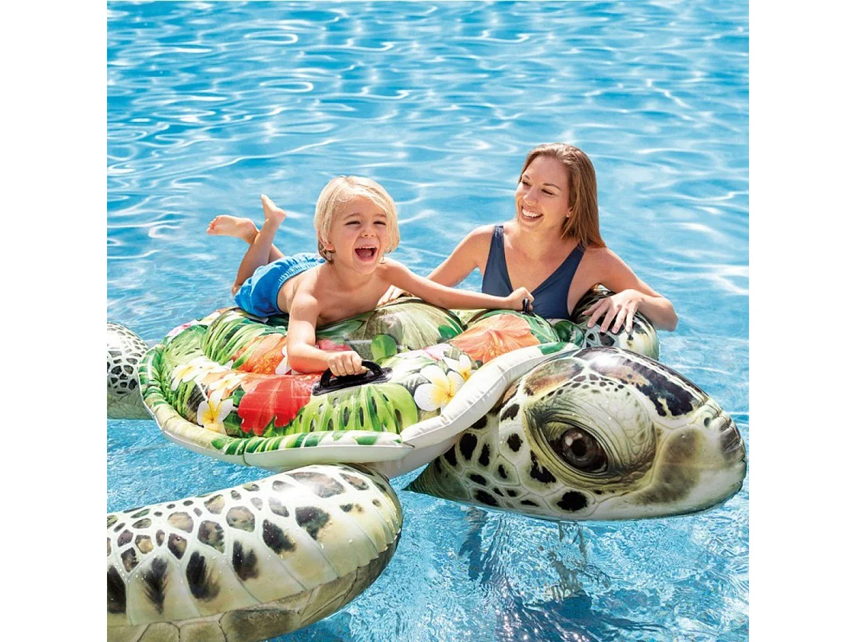 Bouée Gonflable "Tortue à Chevaucher" 191cm Vert