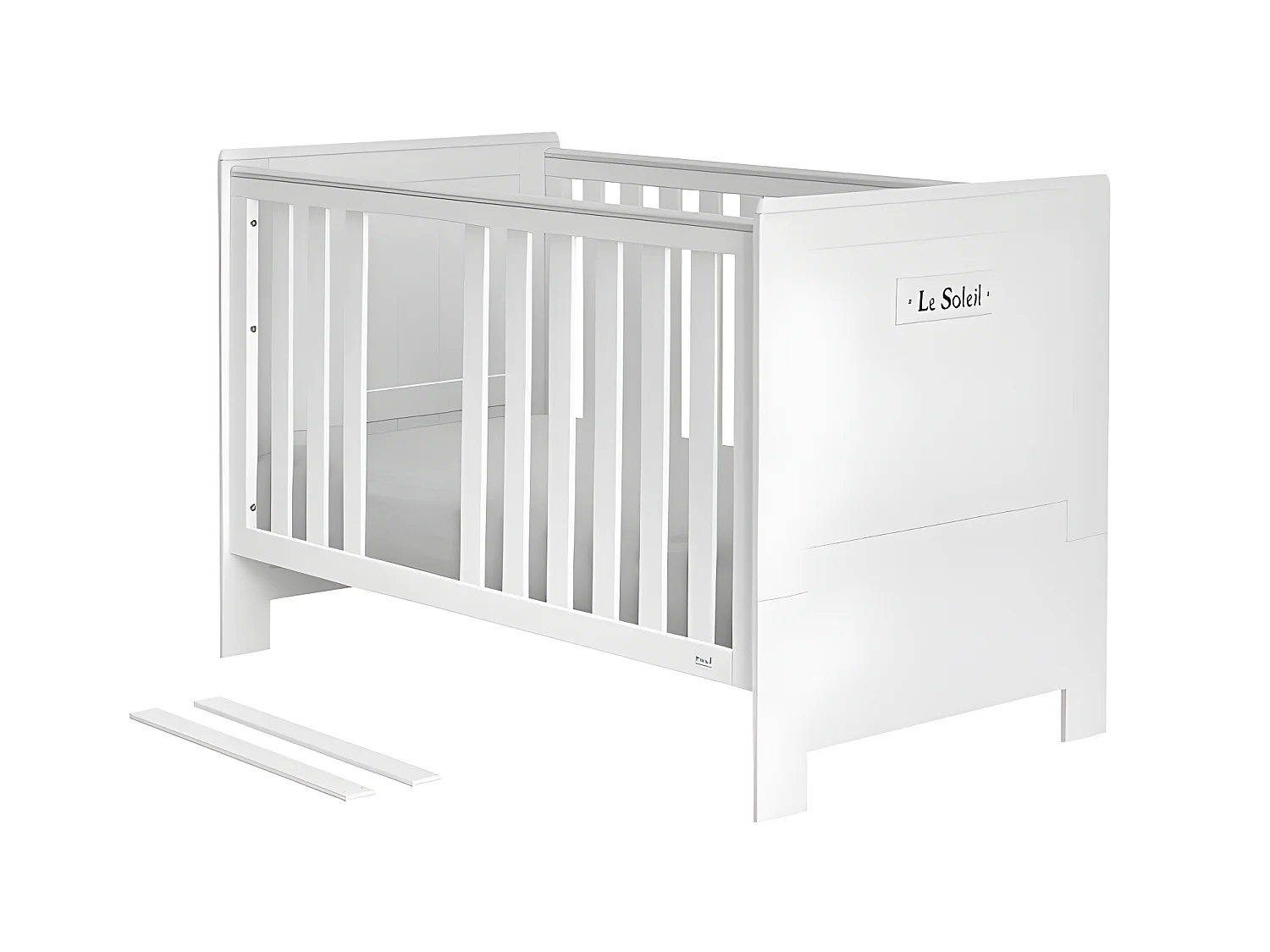 Lit bébé évolutif Marsylia MDF Blanc
