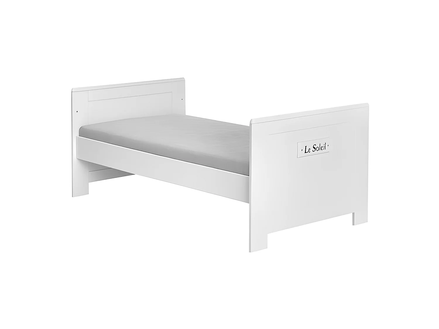 Lit bébé évolutif Marsylia MDF Blanc