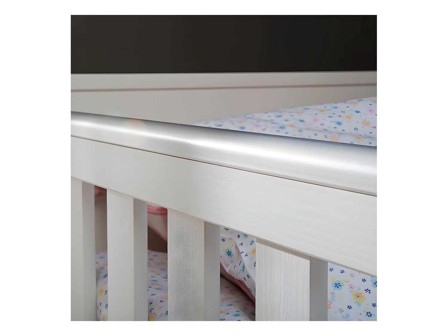 Lit bébé évolutif Marsylia MDF Blanc