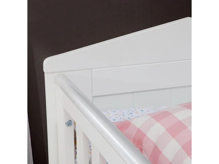 Lit bébé évolutif Marsylia MDF Blanc