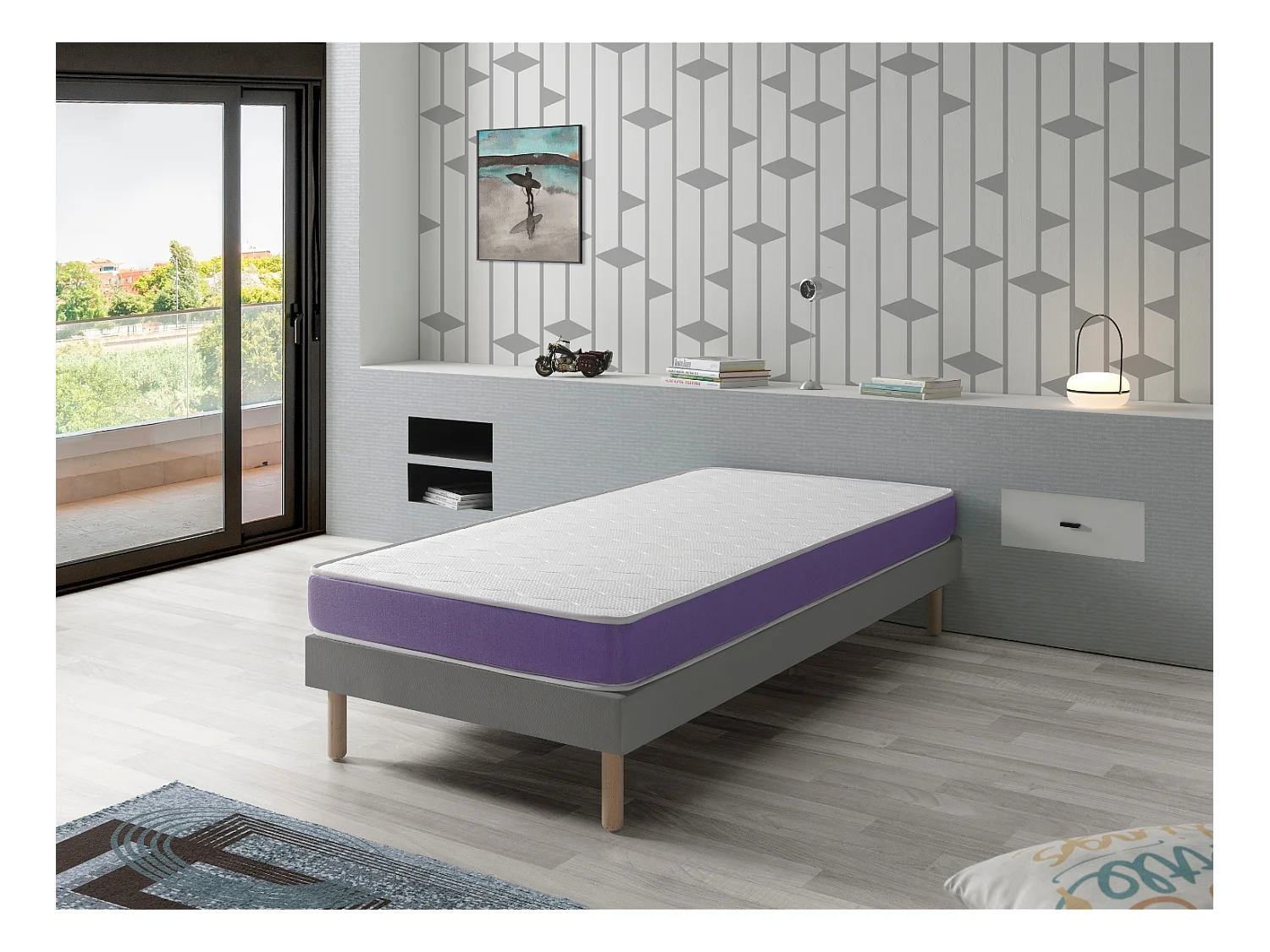 Materasso singolo in gommapiuma 80X190 ONIX,  Alto 14 CM, Ergonomico e adattabile