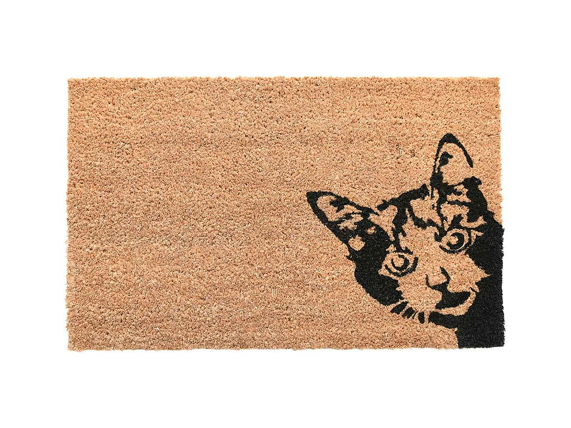 Kokosnuss-Fußmatte Kuckuck Katze 60 x 40 cm