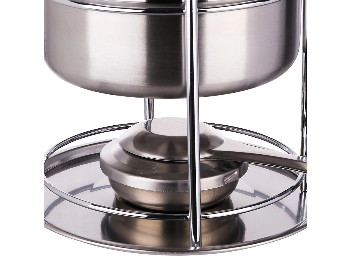 Service à Fondue en Inox 23cm Argent