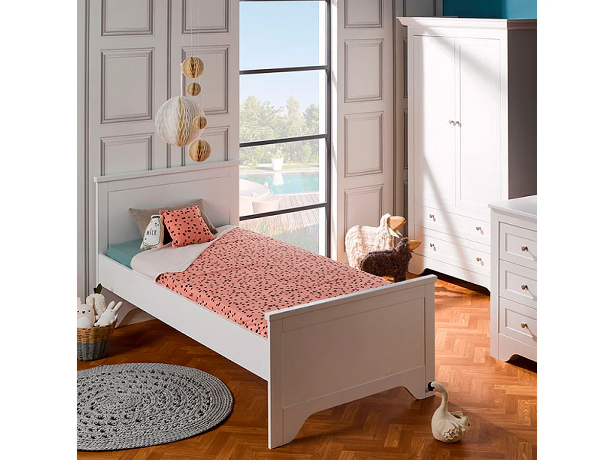 Lit 90x190 Occitane Blanc