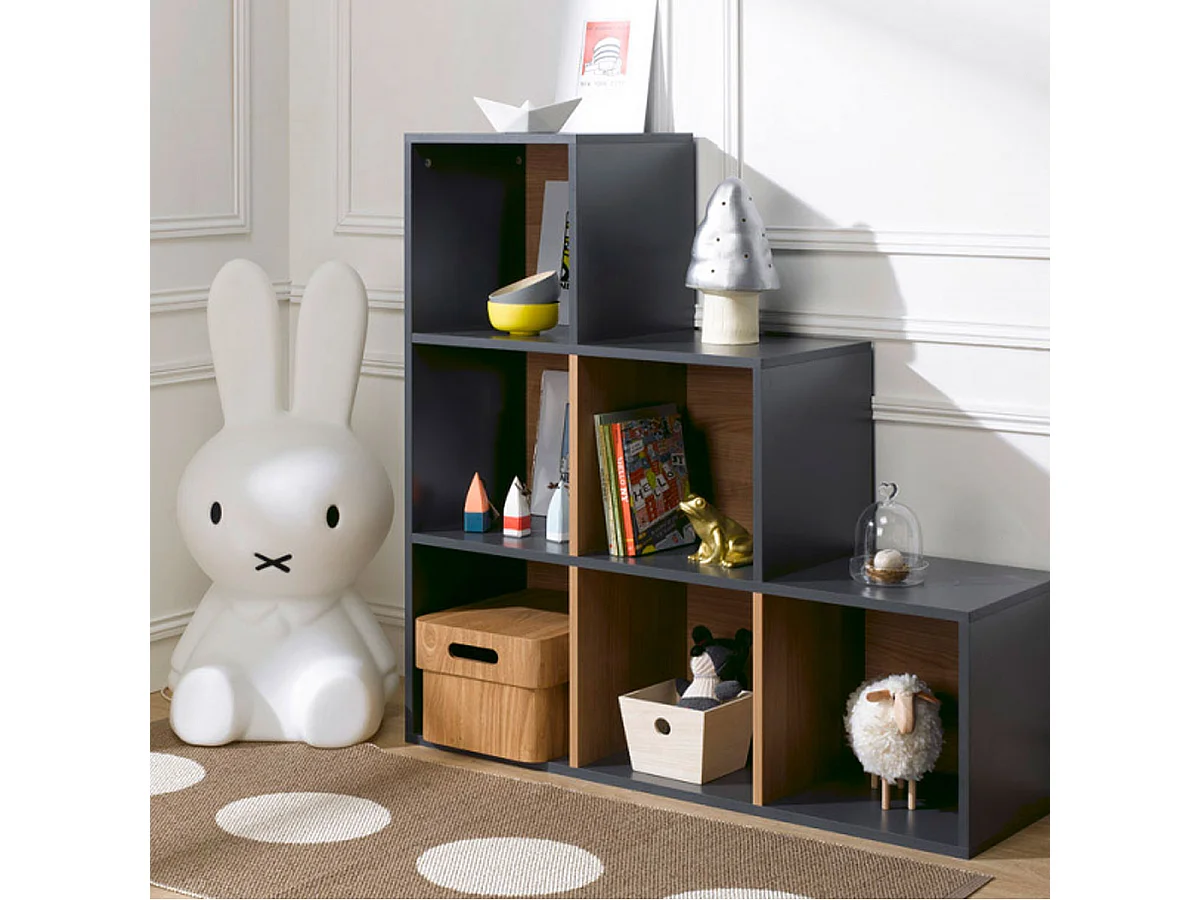 Bibliothèque enfant Escalier - Gris