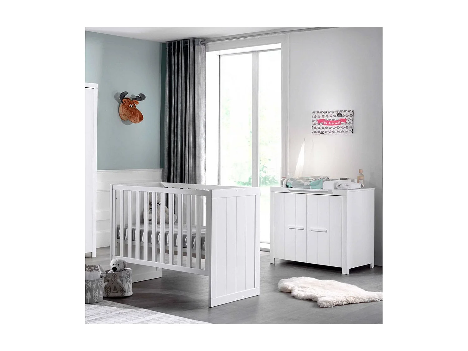 Plan à Langer pour Commode "Erik" 76cm Blanc