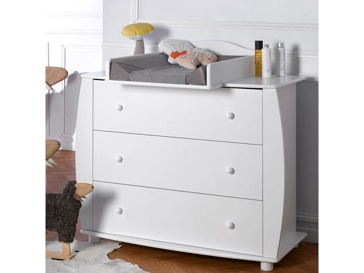 Plan à langer pour commode Médéa Blanc