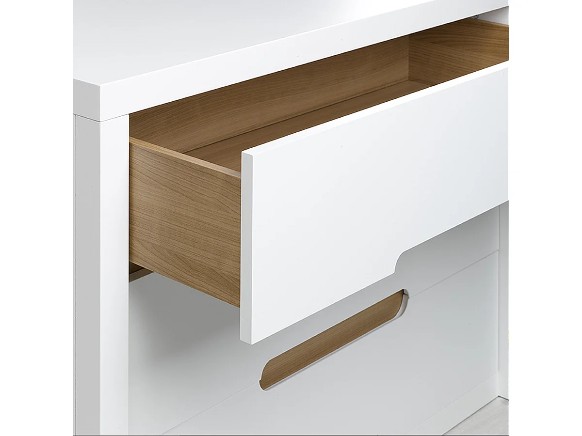 Commode 3 tiroirs Milo Blanc