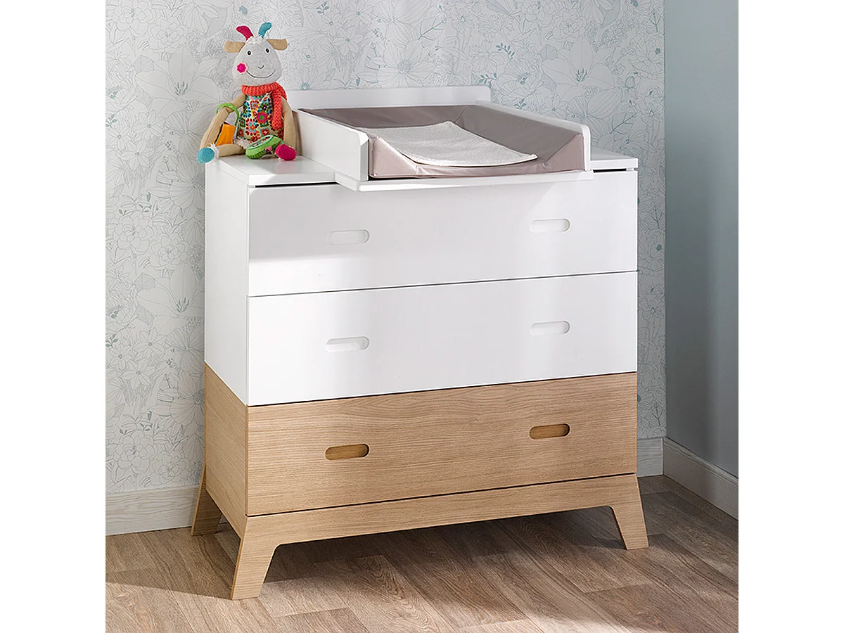 Plan à langer pour commode Bébé Provence Archipel Blanc