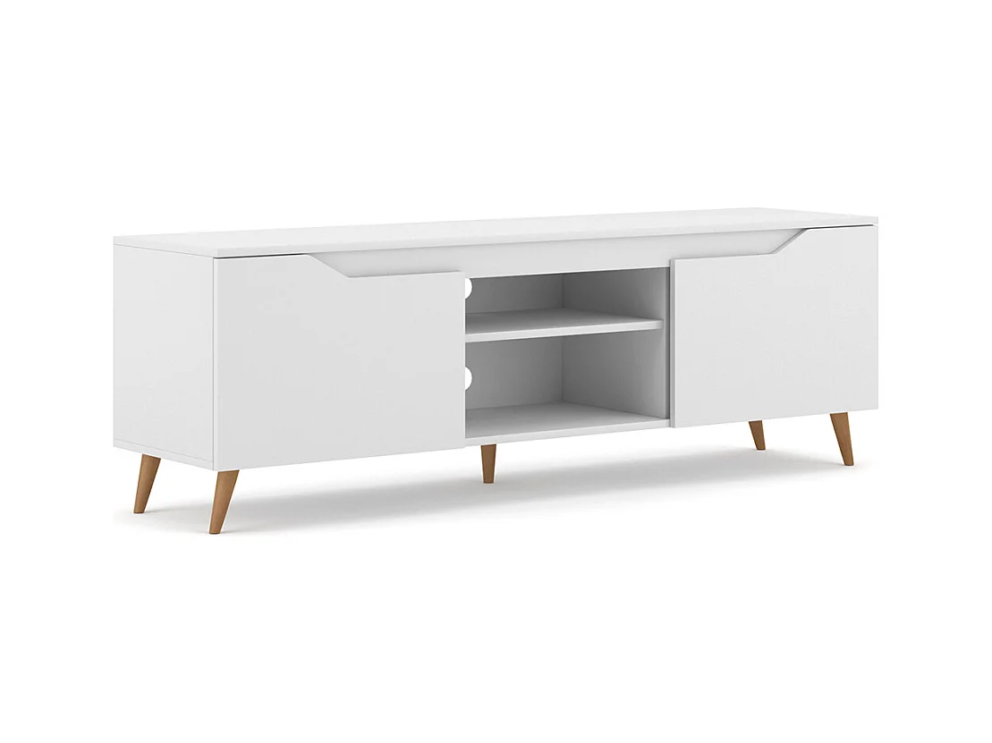 Meuble TV 2 portes 157 cm Jason Blanc