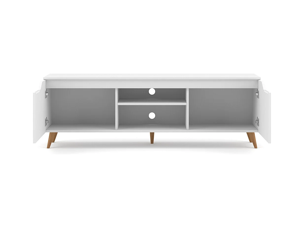 Meuble TV 2 portes 157 cm Jason Blanc