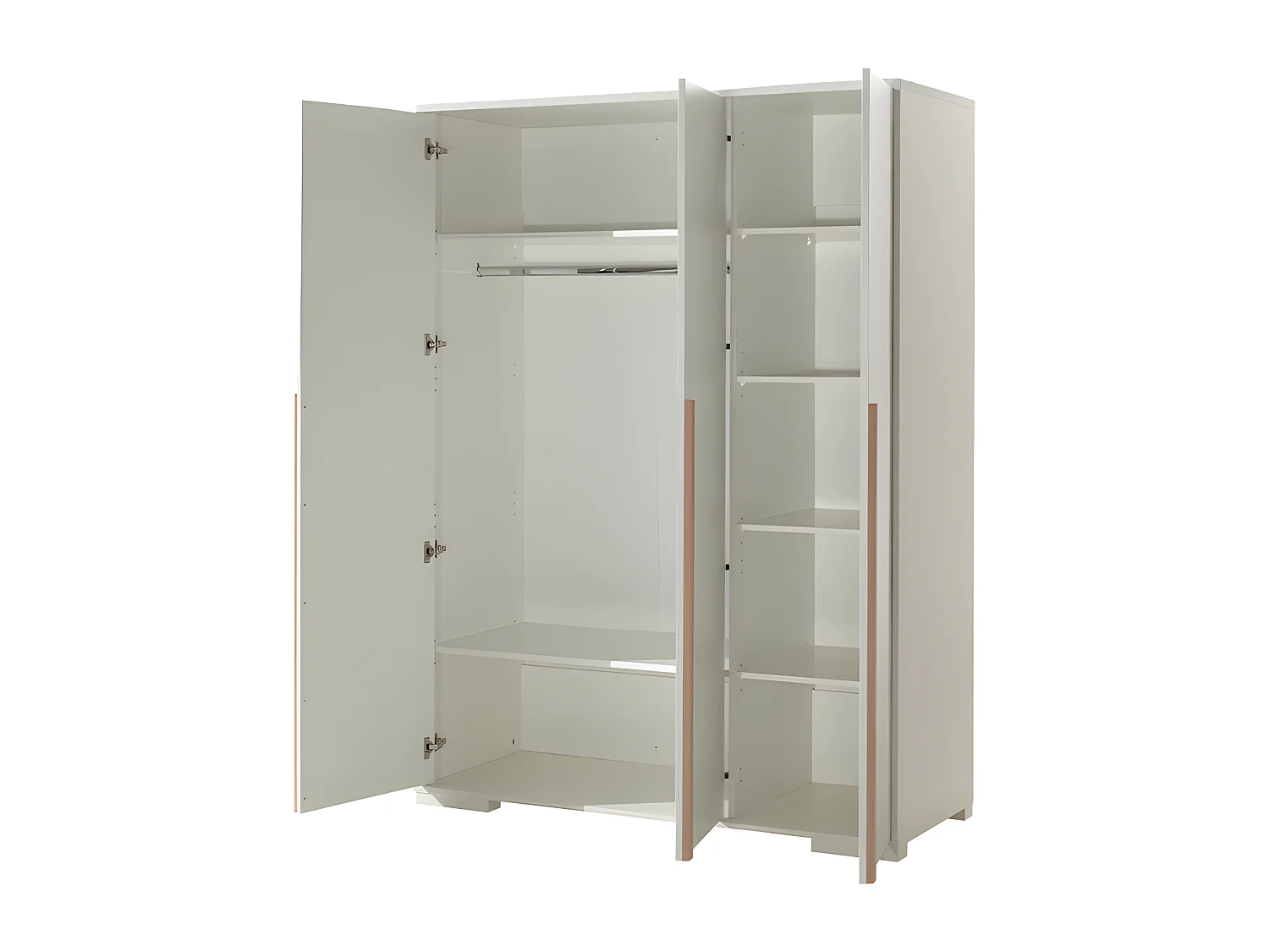 Pack - Lit Enfant, Chevet & Armoire 3 Portes "London" Blanc