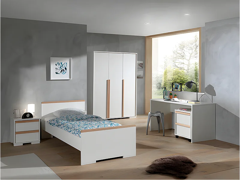 Chambre Complète Enfant 5P "London" Blanc