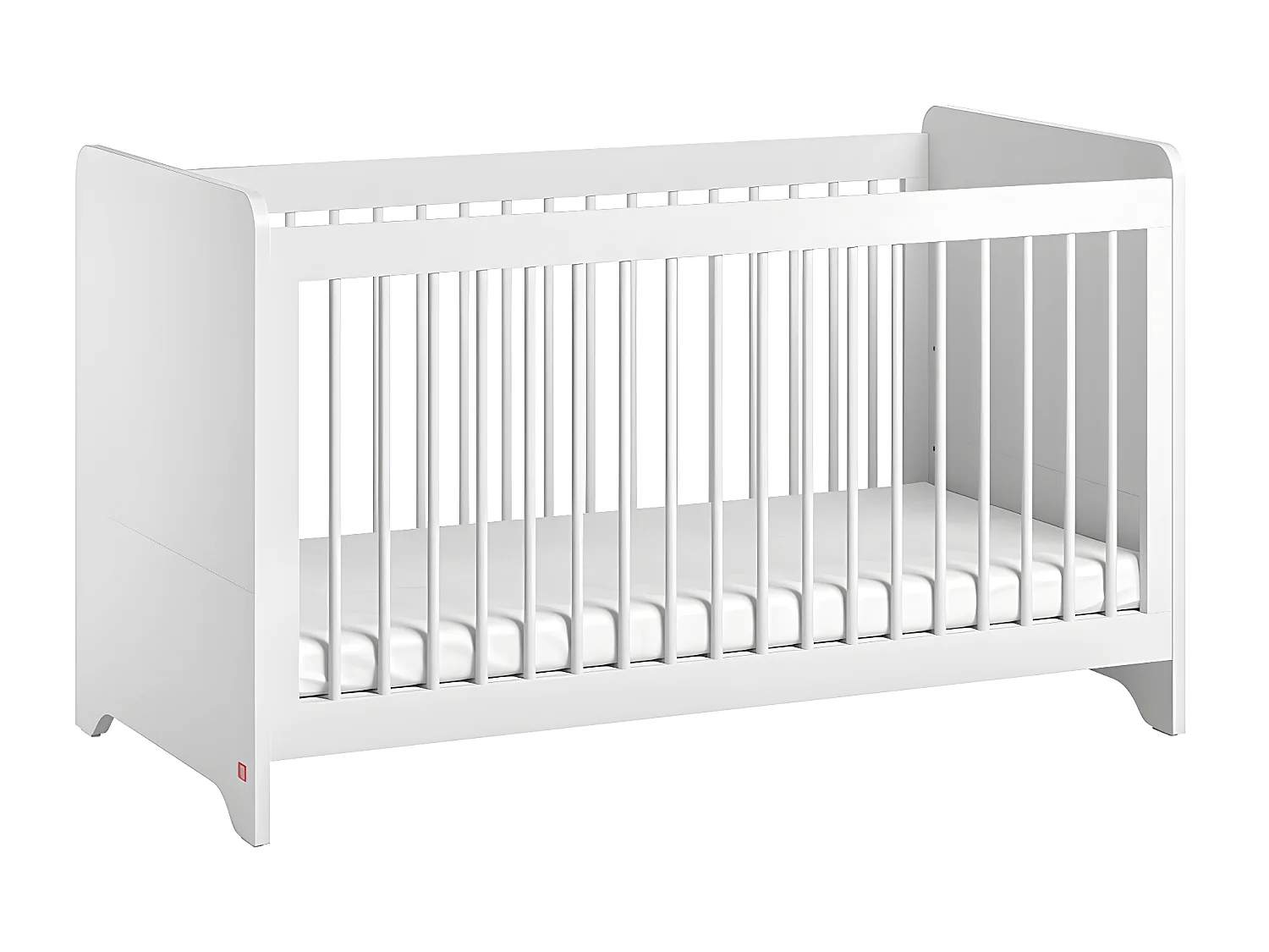 Lit évolutif 70x140 et armoire 2 portes Ova Blanc