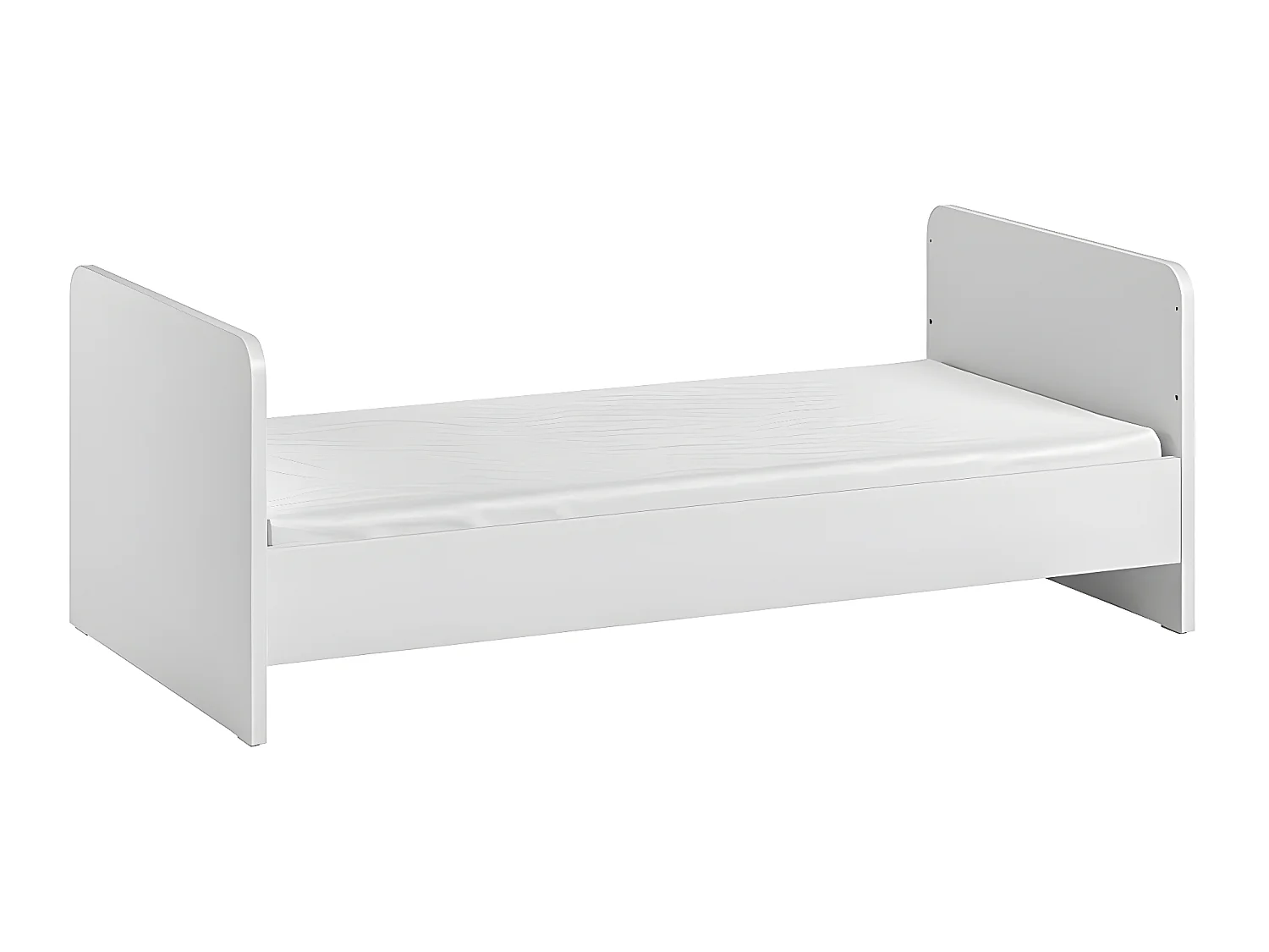 Lit évolutif 70x140 et armoire 2 portes Ova Blanc