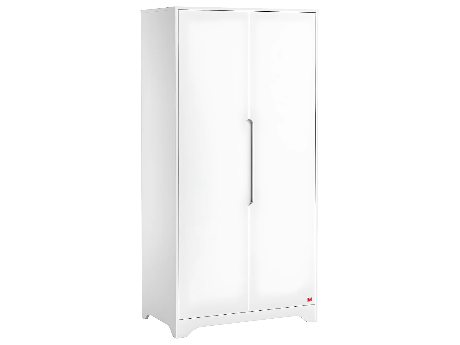 Lit évolutif 70x140 et armoire 2 portes Ova Blanc