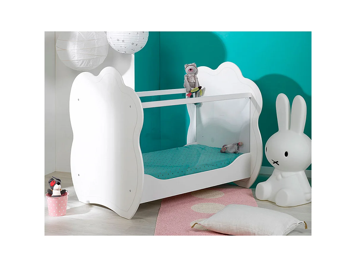 Lit bébé et Armoire Altéa Blanc