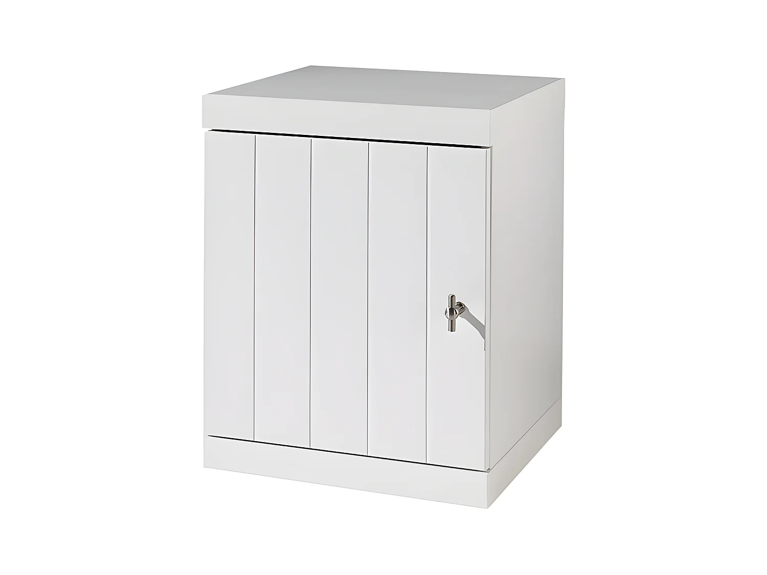 Pack - Lit Enfant, Sommier, Chevet & Armoire "Robin" 90x200cm Blanc