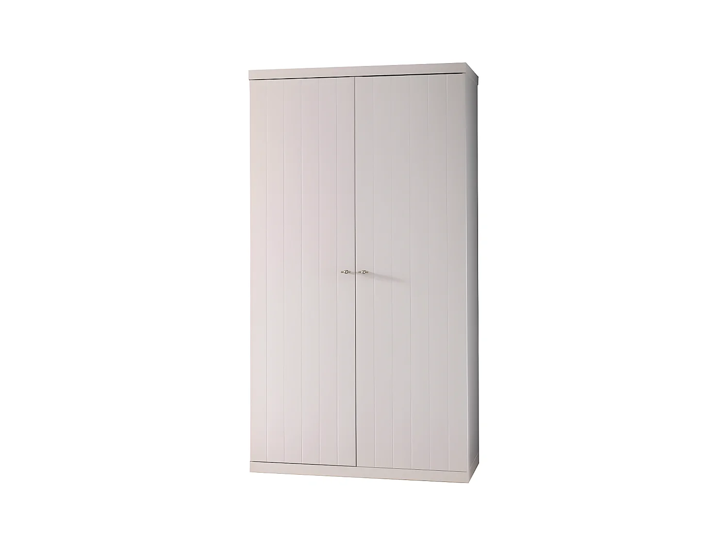 Pack - Lit Enfant, Sommier, Chevet & Armoire "Robin" 90x200cm Blanc