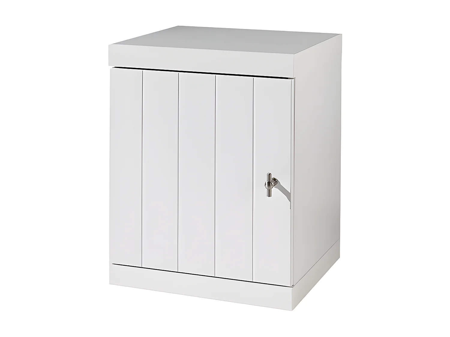 Pack - Lit Enfant, Sommier, Chevet & Armoire "Robin" 90x200cm Blanc