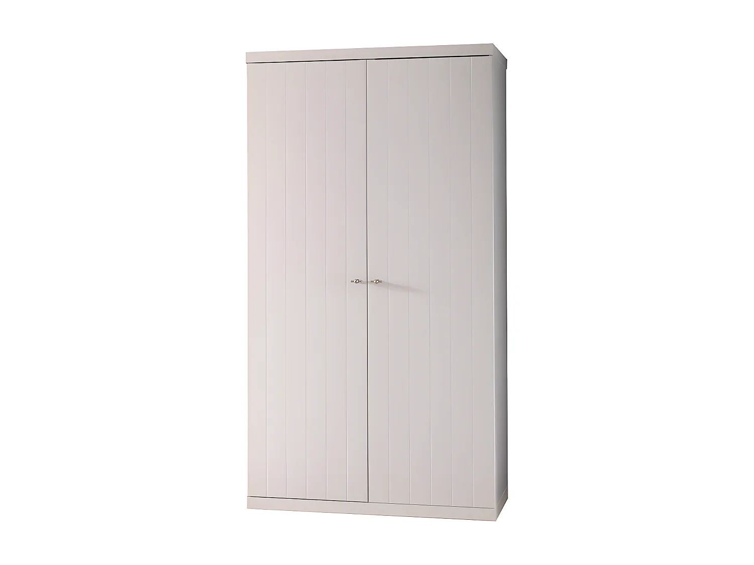 Pack - Lit Enfant, Sommier, Chevet & Armoire "Robin" 90x200cm Blanc