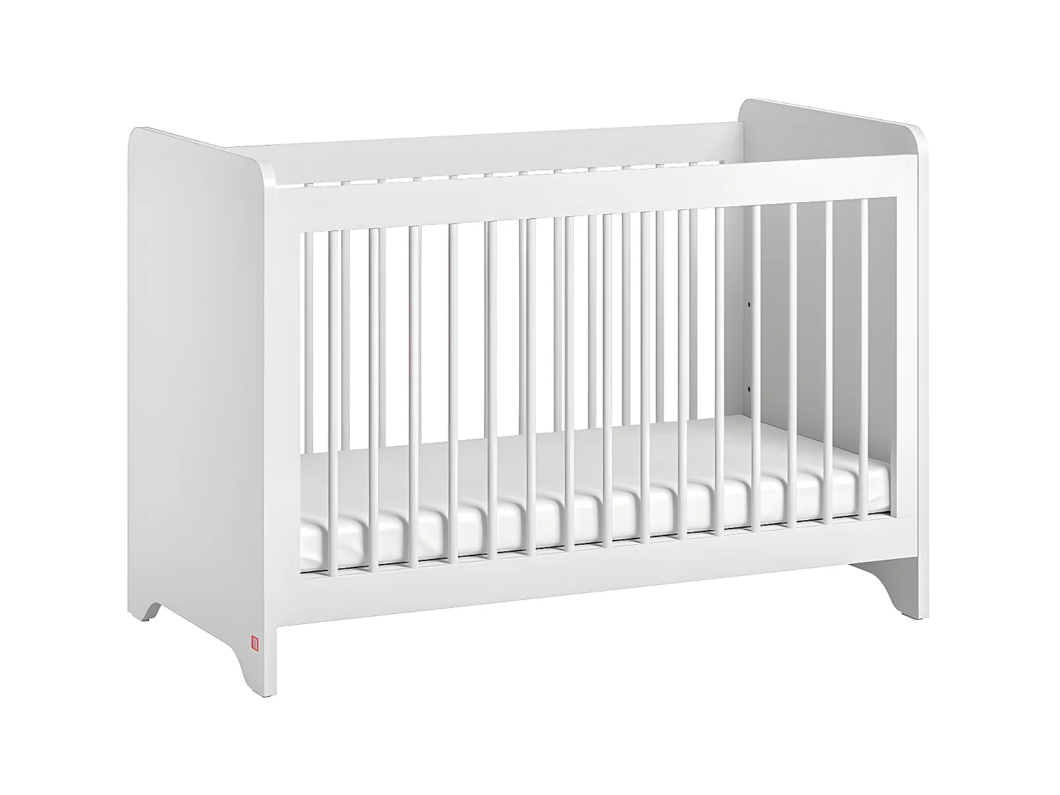 Chambre complète lit bébé 60x120 commode à langer et armoire 2 portes Ova Blanc