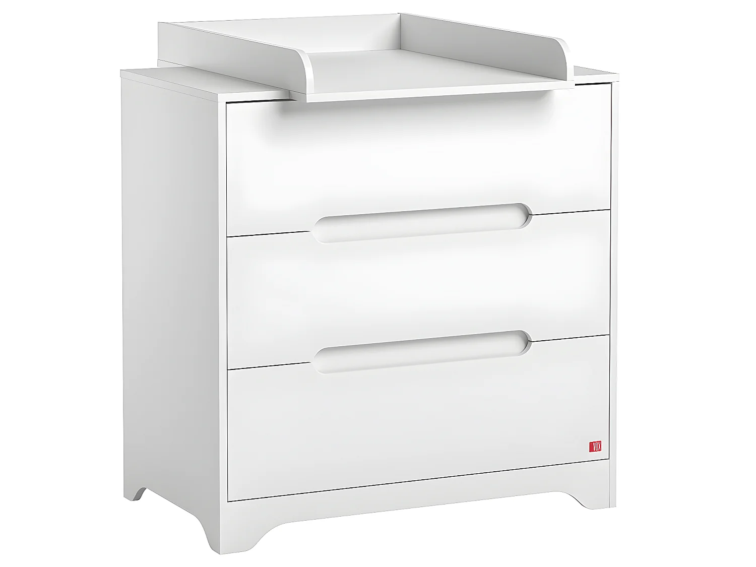 Chambre complète lit bébé 60x120 commode à langer et armoire 2 portes Ova Blanc