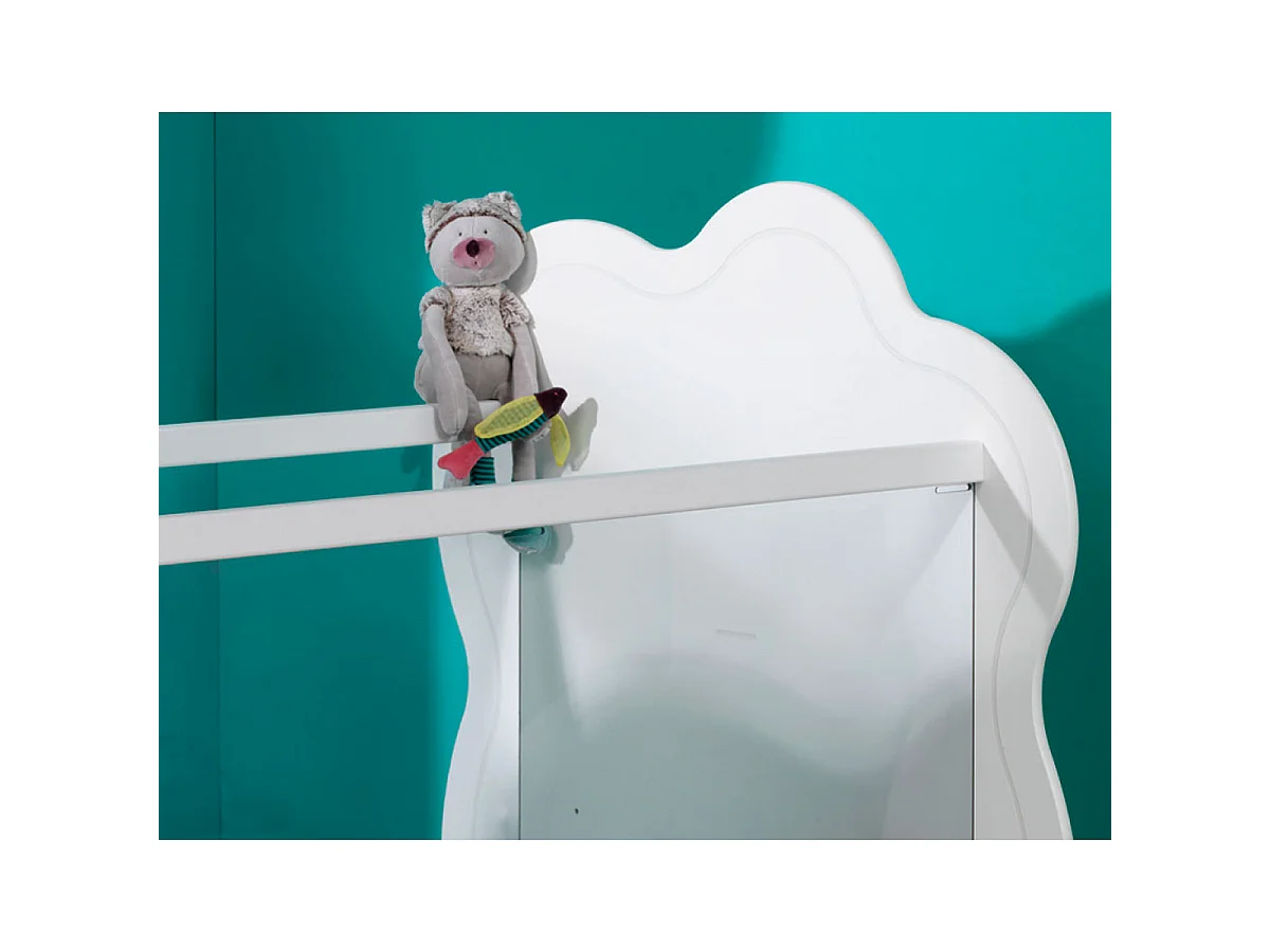 Lit bébé et Commode à langer Altéa Blanc