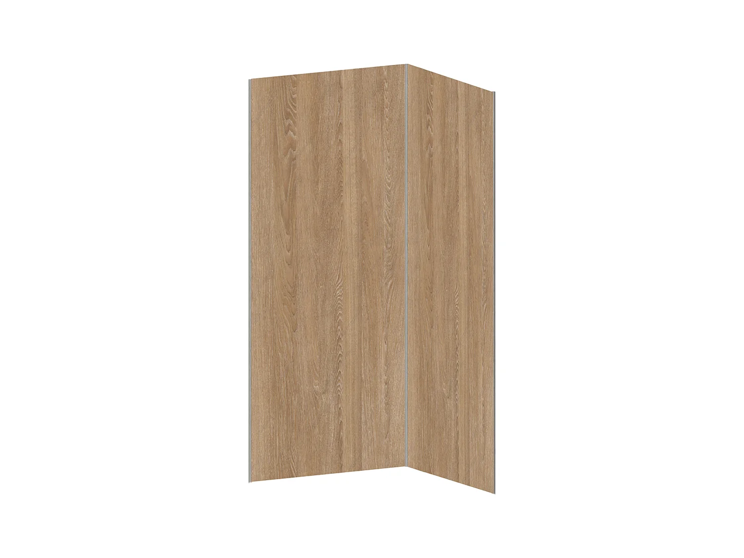 Pannello per parete da doccia effetto legno con profili L90 x L120 x H210 cm in Alluminio - Lotto di 2 - ENEKO