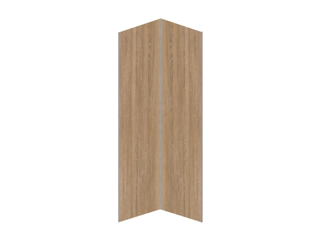 Set van 2 douchewandpanelen met houteffect van aluminium met profielen - 2 x L90 x H210 cm ENEKO
