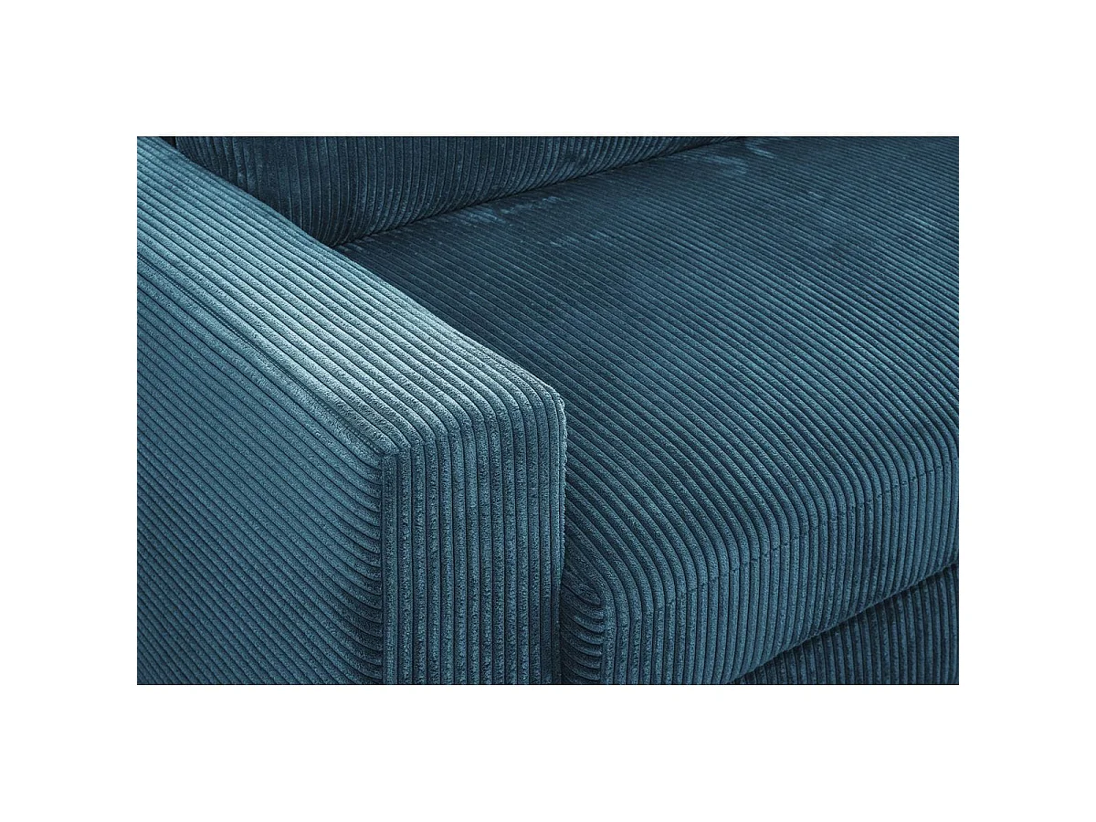 Canapé d'angle convertible 3 places avec coffre en velours gris