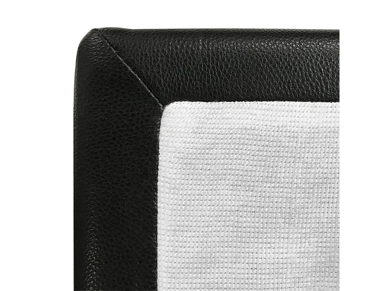 Pack lit 90 x 190 cm sommier simili noir + matelas - REMIMOS