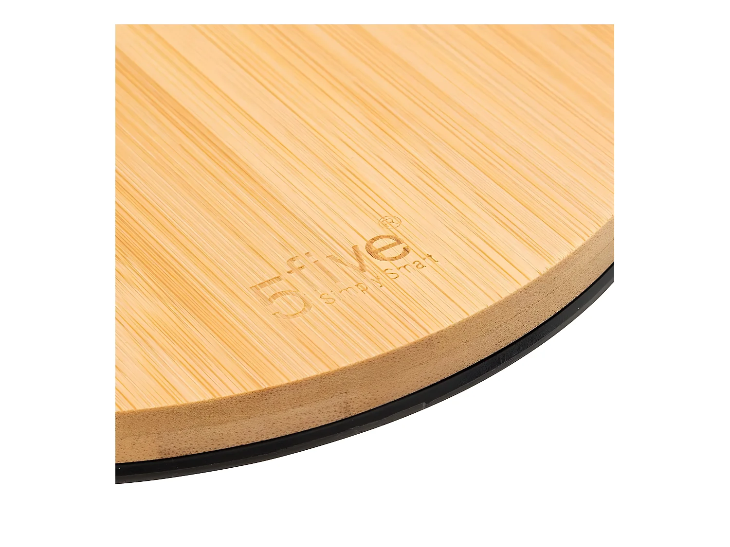 Kosz łazienkowy z białego metalu 3L z pokrywą z bambusa