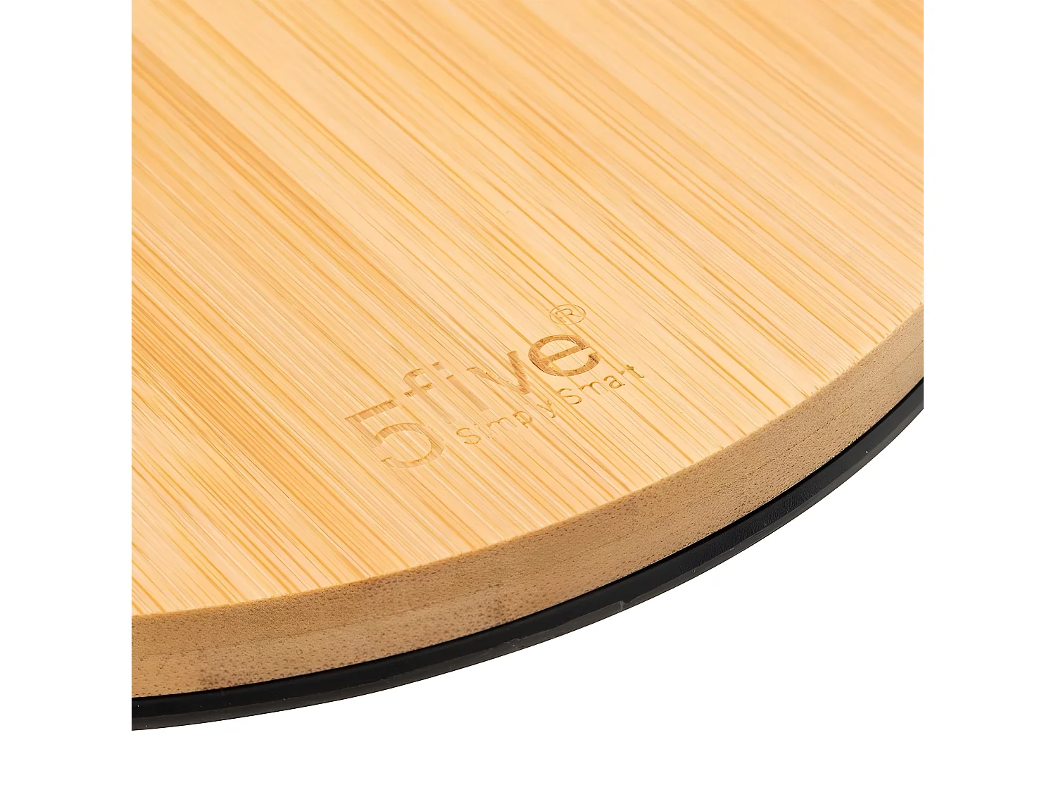 Farbiger Mülleimer mit Bambusdeckel. 3 l