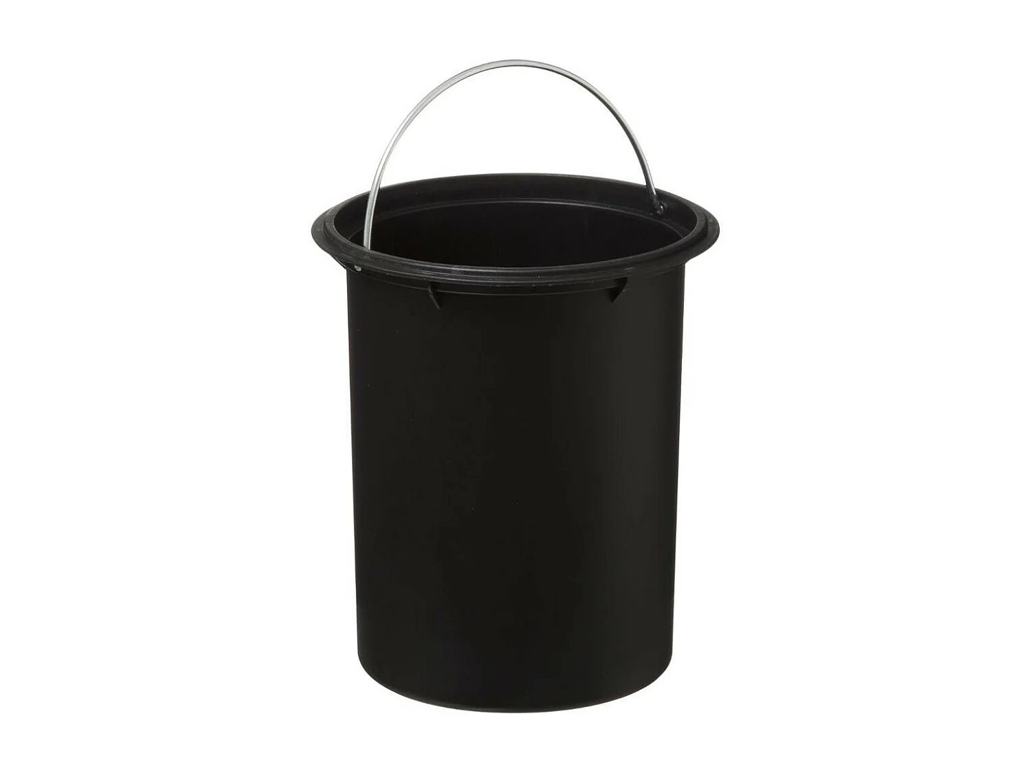 Poubelle de salle de bain en métal Vert Kaki et couvercle en Bambou 3 L