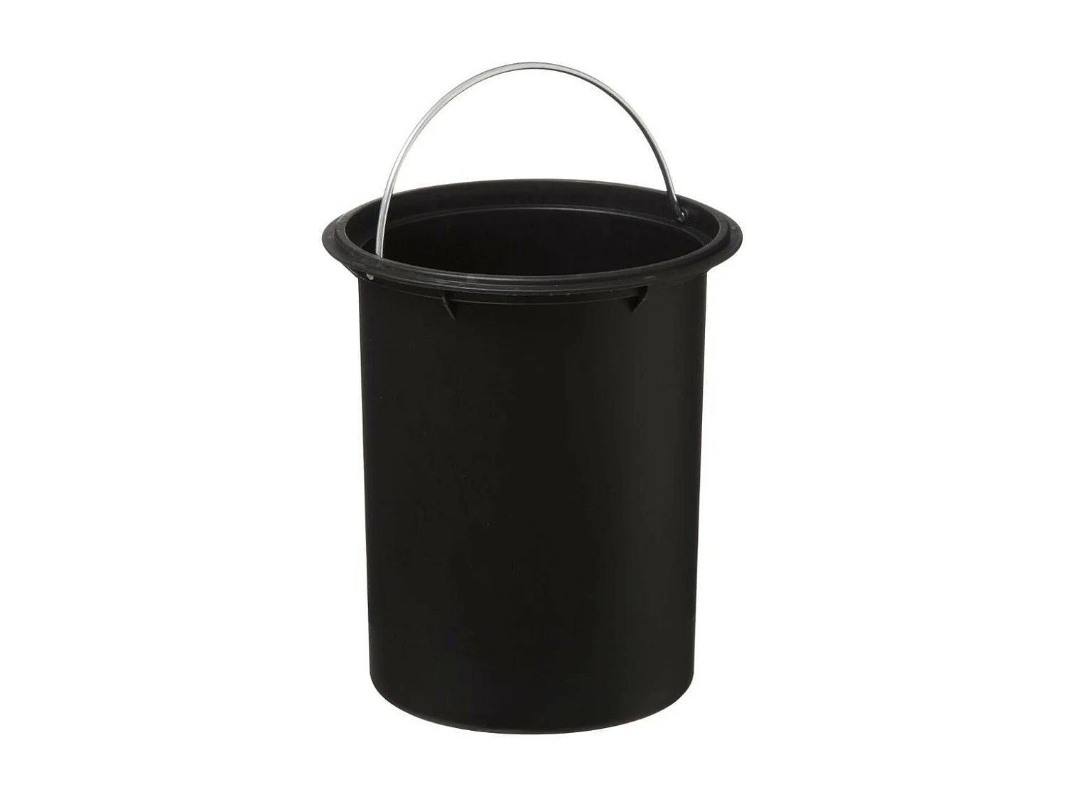 Poubelle de salle de bain en métal Vert Kaki et couvercle en Bambou 3 L