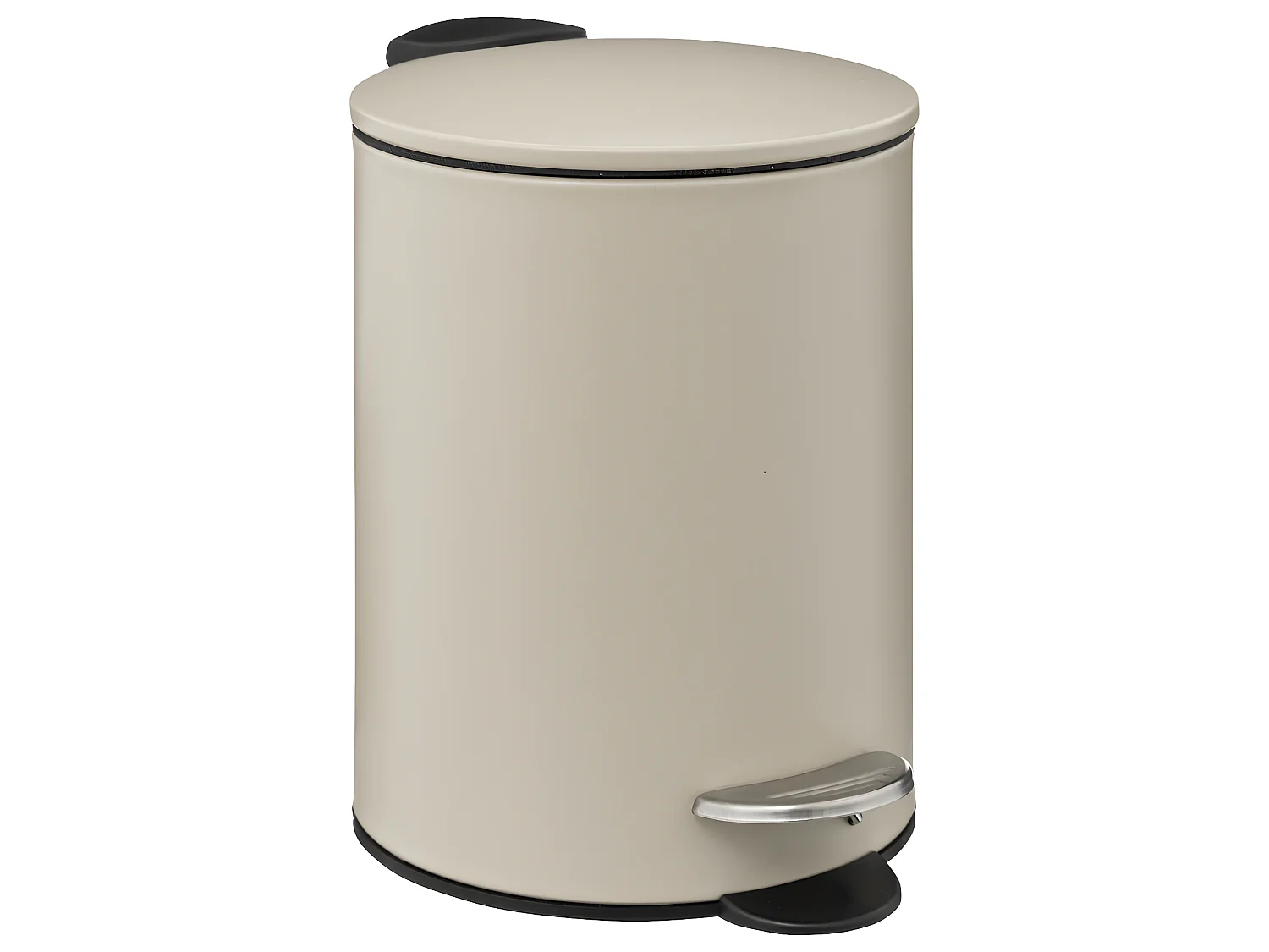 Poubelle de salle de bain en métal Beige Lin Soft Close 3 L