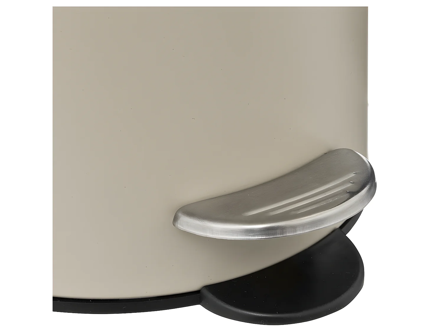 Poubelle de salle de bain en métal Beige Lin Soft Close 3 L