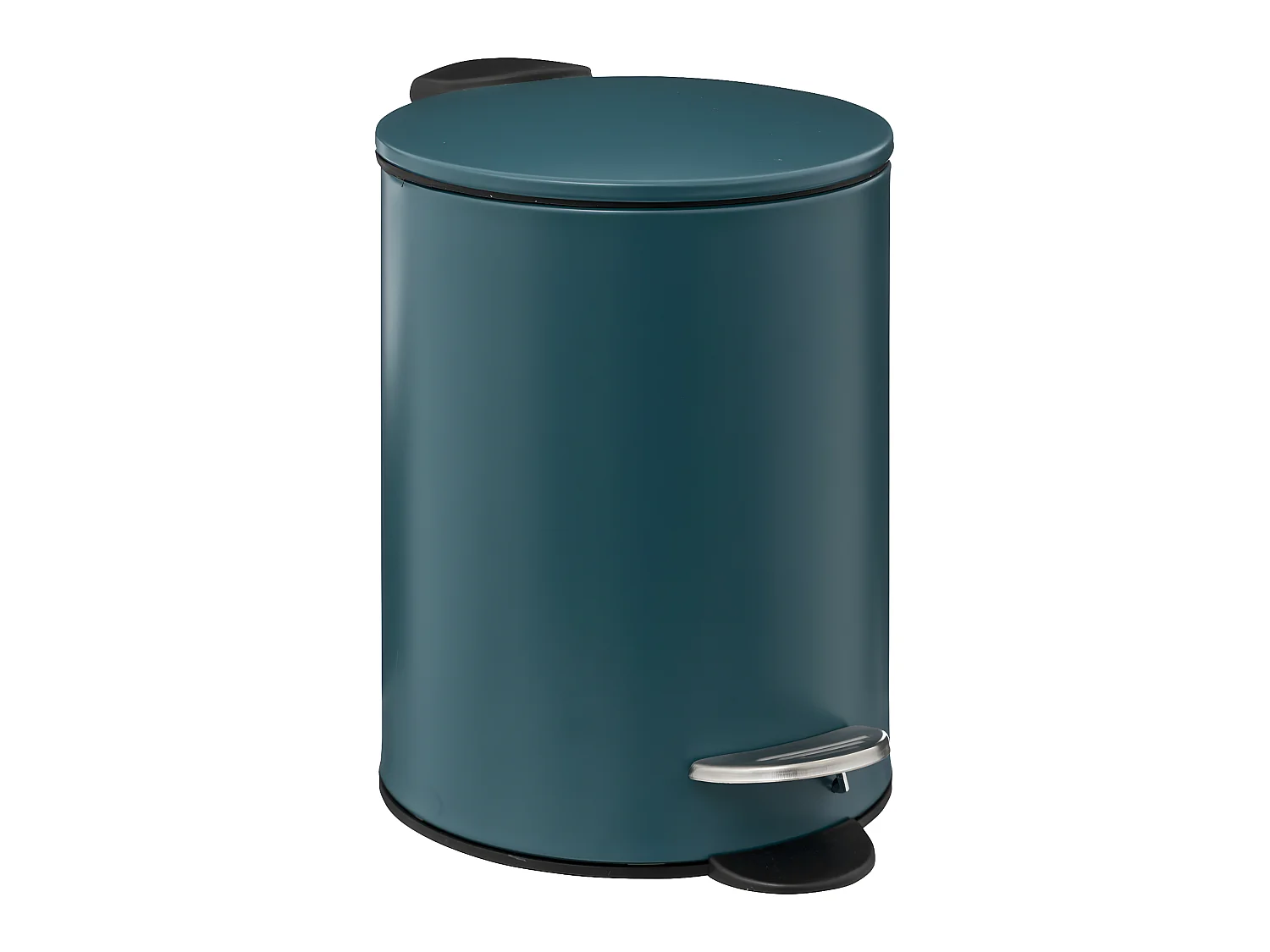Poubelle de salle de bain en métal Bleu pétrole Soft Close 3 L