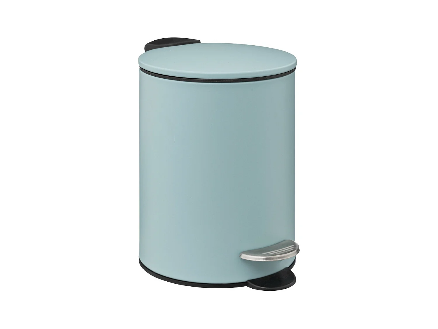 Poubelle de salle de bain en métal Bleu artic Soft Close 3 L